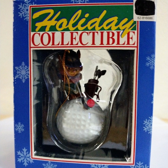 Merry Golfer Golfing Squirrel Collectable Vintage Christmas Ornament - Picture 5 of 9